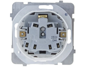 KARO Gniazdo bryzgoszczelne z/u IP44 klapka przezroczysta czekoladowy metalik GPH-1SZ/m/40/d