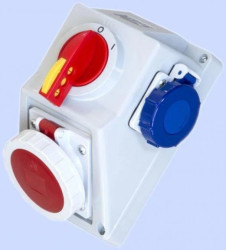 Zestaw C16-19.2N Włącz-wyłącz 0-I Gniazdo 3P+N+Z, 2 x 2P+Z IP-65 971667