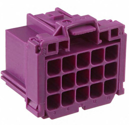 Złącze samochodowe 15-pinowe TE Connectivity 3-rzędowe Żeński AMP MCP 2.8 Obudowa złącza samochodowego