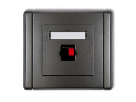 FLEXI Gniazdo głośnikowe pojedyncze grafitowy 11FGG-1 KARLIK