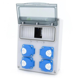 Rozdzielnica budowlana 4*GS 230V, obudowa naścienna / natynkowa, okablowana, niewyposażona, okienko 8M, 8NO400