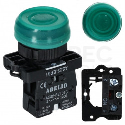 Przycisk sterowniczy do kaset sterowniczych XB2 zielony START IP66 ADELID AS22-EP31