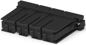 Socket header, 4 pole, pitch 10.16 mm, straight, black, 1-179958-4