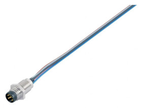 09 3391 00 04 Złącze: M8 gniazdo 718 męskie PIN: 4 nieekranowane złocony 4A