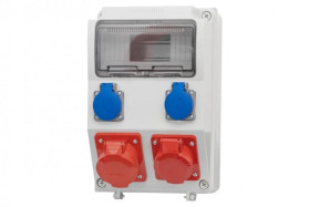 Rozdzielnica CAJA 9M - gniazda 16A 5p, 32A 5p, 2x230V /9 modułów/