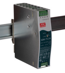 Zasilacz szyny DIN U wy 24V dc I wy 3.2A U we 88 → 264V ac MEAN WELL 75W impulsowy