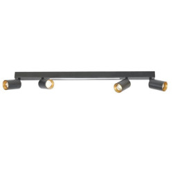 Lampa sufitowa Perugia 4xGU10 + 1xLED czarna LP-0703/4C BK Light Prestige