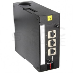 Obudowa do montażu na szynie DIN 35 do 3 portów UTP/FTP RJ45 niezaładowana czarna Molex