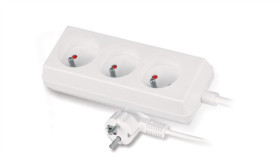 Przedłużacz 3-Gniazda Z/U 10A 5M /Omy 3X1/ Biały Ps-370