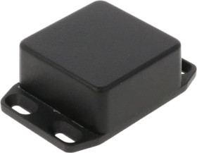 Aluminum die cast enclosure, (L x W x H) 51 x 51 x 25 mm, black (RAL 9005), IP54, 1590LLBFLBK