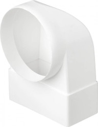 Kanał wentylacyjny kolano łącznikowe okrągłe z płaskim 110x55 Fi 100