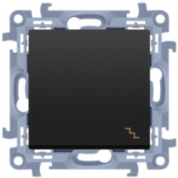 Łącznik schodowy pojedynczy SIMON 10 czarny matowy 10AX Kontakt Simon CW6.01/49