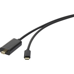 Renkforce RF-3421676 USB-C to Mini DisplayPort Cable 4K 60Hz 3m Black