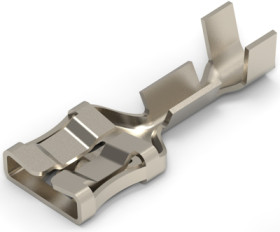 Uninsulated flat plug sleeve, 6.35 x 0.81 mm, 0.2 to 0.51 mm², AWG 24 to 20, steel, nickel-plated, 2178438-1