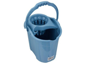 MERIDA zestaw do mycia podłóg: wiadro z wyciskarką 14 l HAA903 + mop sznurkowy bawełniany 300 g SKP450 + kij 120 cm HFK450
