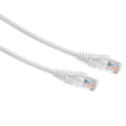 Patchcord LAN UTP kat. 6, 2 m, biały, wtyki RJ45