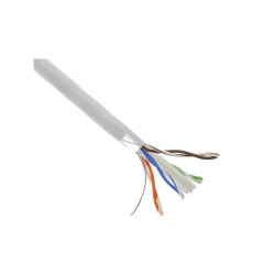 Przewód LAN FTP-6 drut CU miedź 4x2x0,57mm PVC Szary.