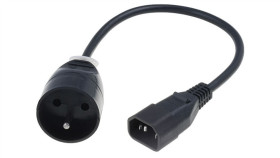 Przedłużacz Do Ups 1-Gniazdo Z/U 10A /H05vv-F 3X1 0,3M/ Z Wtykiem Iec C14...