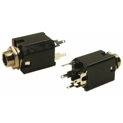 Cliff FM6701 6.35mm, Vertical, PCB Mounting, Stereo Jack Socket with 4 contacts