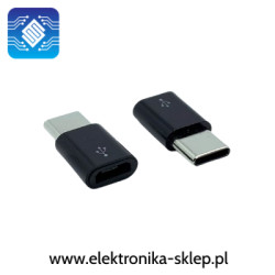 Adapter microUSB / USB-C Czarny