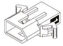 Obudowa złącza 2-pinowe -rzędowe raster: 6.3mm Molex Męski Montaż na kablu STANDARD .093"