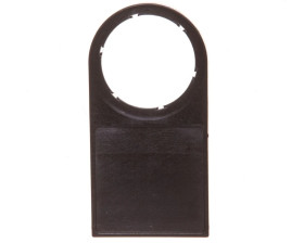 Ramka do etykiet samoprzylepnych 27x27mm czarna zaokrąglona otwór 22mm SIRIUS ACT 3SU1900-0AJ10-0AA0