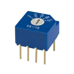 Przełącznik obrotowy, 100 mA, 5V dc, 6-położeniowy, Nidec Components SS-10