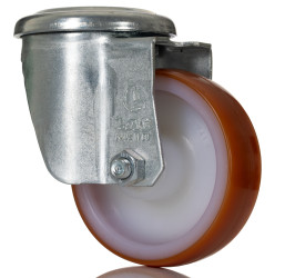 Koło samonastawne średnica kabla 80mm Otwór na śrubę LAG 100kg wysokość całkowita 106mm