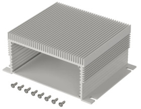 Aluminum enclosure kit, (L x W x H) 105 x 100 x 48 mm, natural, IP40, 97418100.HMT1