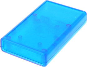 ABS device enclosure, (L x W x H) 112 x 66 x 21 mm, blue/transparent, IP54, 1593TTBU