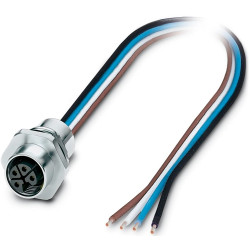 Sensor actuator cable, M12-cable socket, straightto open end, 2m, 4 poles