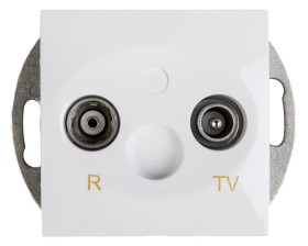 Simon 54 Gniazdo antenowe RD/TV końcowe separowane białe DAK.01/11