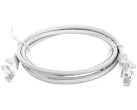 Kabel krosowy patchcord U/UTP kat.5e CCA szary 1,5m 95557