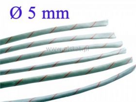 Rurka elektroizolacyjna, jedwab szklany; fi 5mm/1m