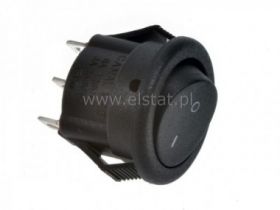 Przeł. kołys.250V 3A ( okrągły ) czarny ON-ON 3p