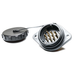 Złącze wielostykowe przemysłowe 10-pinowe Montaż na kołnierzu Gniazdo RS PRO