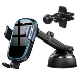 Ładowarka bezprzewodowa/indukcyjna Qi Maclean, uchwyt samochodowy, 5W/7.5W/10W/15W, automatyczna MCE129