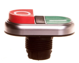 Napęd przycisku podwójny zielony/czerwony /O-I/ z samopowrotem wystający/płaski LPCB7223