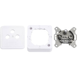LogiLink CA1003 Antenna socket Surface-mount Non-terminated White