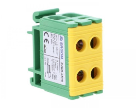 Złączka szynowa 2-torowa ZJUN-2x16 PE żółto-zielona R34RR-07020001943