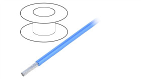 3050 Bl005 Przewód Na Rolce O Długości 30,5M Linka Cu, 300V Pvc Niebieski 24 Awg