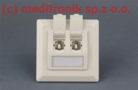 Gniazdo multimedialne podtynkowe 2xUSB-B typu keystone