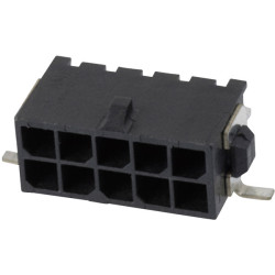 TE 4-794627-0 Micro Mate-N-Lok Male Header SMD Right Angle Holddowns 2x5P Black