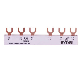 Szyna łączeniowa 6P 63A 10mm2 widełkowa (6 mod.+HI) EVG-3PHAS/6MODUL/HI 216411