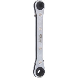 KS Tools 130.0122 4In1 Air Conditioning Ratchet Spanner, Reversing