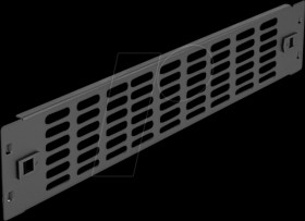 66987 19" panel, ventilation slots, 2 U, black