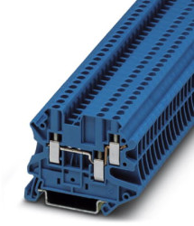 Through terminal block, screw connection, 0.14-4.0 mm², 3 pole, 24 A, 6 kV, blue, 3044526