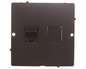 Simon Basic Gniazdo komputerowe RJ45 pojedyncze kategoria 5e (moduł) grafit matowy BMF51.02/28