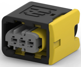 Socket, unequipped, 3 pole, straight, 1 row, black, 2-1418448-1