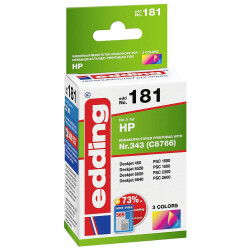 Edding 18-181 Ink cartridge replaced HP 343, C8766EE Compatible Colour EDD-181